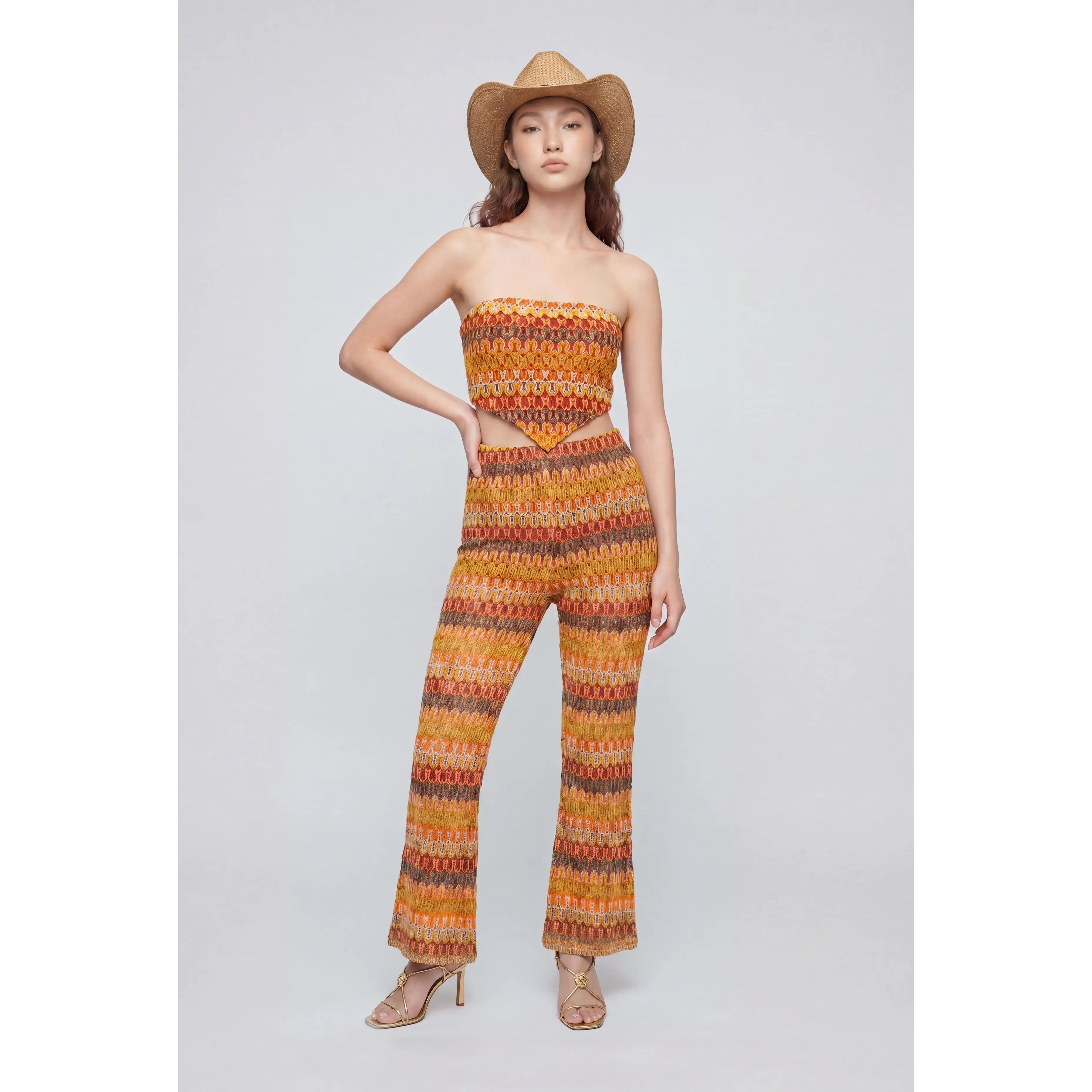 Meadow Patterned Flare Pants