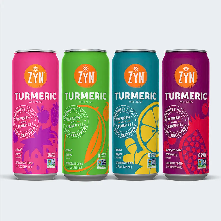 ZYN Turmeric Wellness Drink - Variety - 24 pack