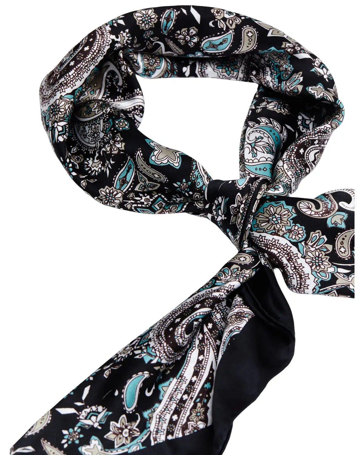 Cody James Men's Men'S Silk Navy Paisley Wild Rag Scarf - Cjaho20bn5