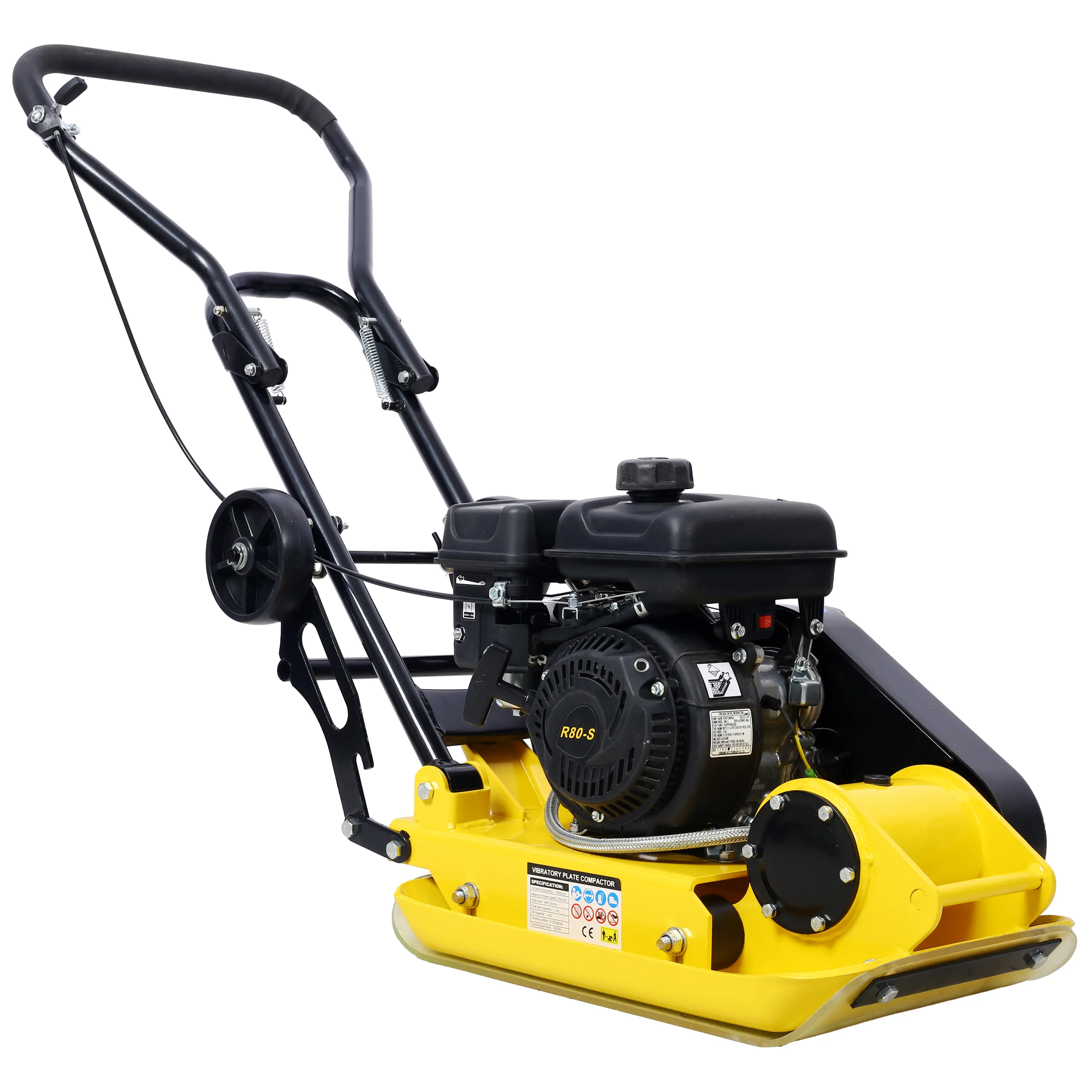 Durable 2.5HP Gas Plate Compactor - 79.7cc Engine, 8200N Force, 19.3x12.6in Plate, EPA Compliant Construction Concrete Tamper Power Paver Machine
