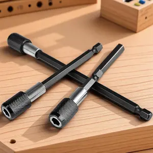 Magnetic Extension Rod Set, 1/4 Inch Quick Change Hex Shank Adapter, Multipurpose Anti-wear & Anti-slip Magnetic Drill Bit Holder, Replaceable Screwdriver Bits, Power Tool Accessories