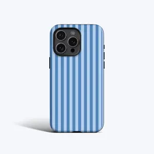 LITTLE BLUE STRIPES Phone Case |   Blue Pink Stripe Print, Shockproot Phone Protective Cover,  Modern Floral Phone Cover For Iphone 13, 14pro, 16promax A phone case as a birthday gift for friends family Gift for Boyfriend Girlfriend