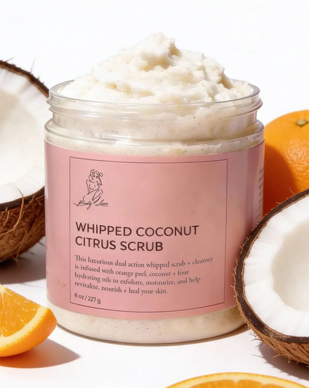 Handcrafted Whipped Coconut Citrus Sugar Scrub