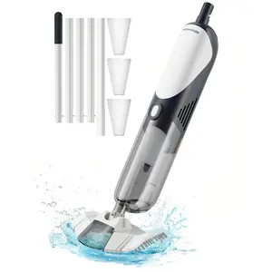POOLHACKER Cordless Handheld Pool Vacuum for Above Ground Pool & Inground Pools,Pool Vacuum Cleaner Flexible Head for Curved, 18.5 GPM Strong Suction, 1-Click Debris Emptying, Rechargeable