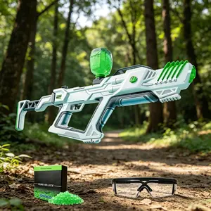 Night Glow Gel Blaster Toy Gun, 10,000 Daytime & 5,000 Nighttime Gel Balls Included, 170-250 FPS, 150FT Range, Full-Auto Blaster for Outdoor & Nighttime Action, Ideal Gift for Kids & Teens, Ages 14+