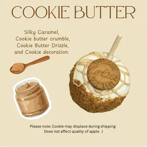 Copperpot Caramel Apples Gourmet Cookie Butter Large Crisp Granny Smith Apple Coated in Signature Copper Pot Caramel with Cookie Toppings