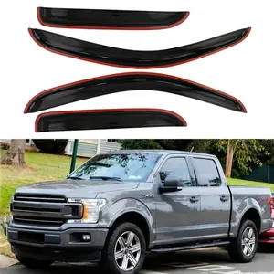 Window Rain Guard Visors Vent Shade Deflectors (4PCS) - All-Weather Durable Car Exterior Accessories for Extended Cab