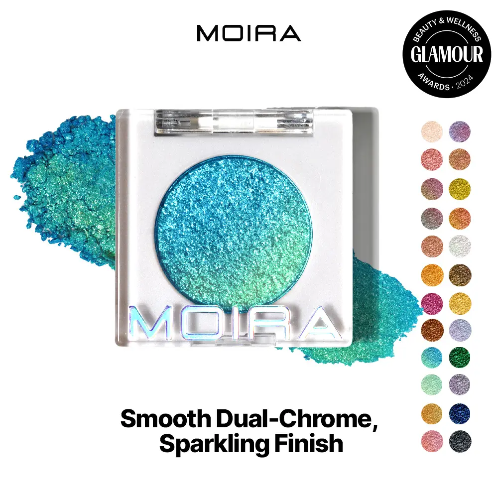 MOIRA | Chroma Light Eye Shadow (009, Blossom Skies) | High-Pigment Foiled Finish, Creamy Blendable Microfine Shimmer, 100% Vegan