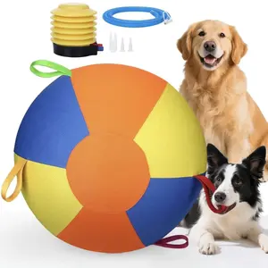 Inflatable Herding Ball for Dogs – Push & Chase Interactive Outdoor Dog Toy (NOT for Aggressive Chewer), outdoor park and grass training toyherding toy, giant dog ball,play gift