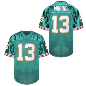 Facsimile Autographed Dan Marino Miami Teal Reprint Laser Auto Football Jersey Size Men's
