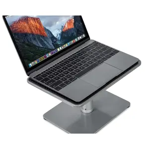 Mount-It! Height Adjustable Laptop Stand for Laptops 11" to 15" with Anti-Slip Silicone Pad Ergonomic Office Gadgets
