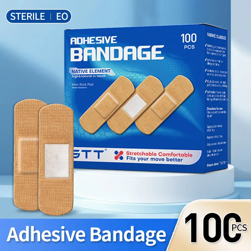 200pcs/2boxes Waterproof Breathable Adhesive Bandages for Fast Wound Healing – Flexible Sterile Bandage Strips for Daily Protection