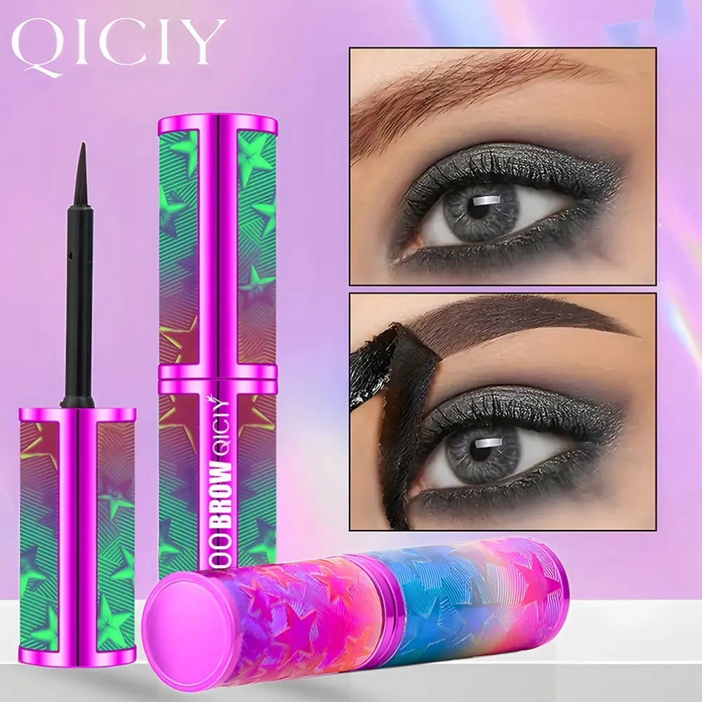 QICIY 2pcs QICIY 4-Color -Off Eyebrow Mascara Semi-Permanent Eyebrow Pencil, Waterproof And-Proof, And Long-Lasting -Off Eyebrow Mascara, Waterproof And Long-Lasting Eyebrow Mascara, Color with a Make