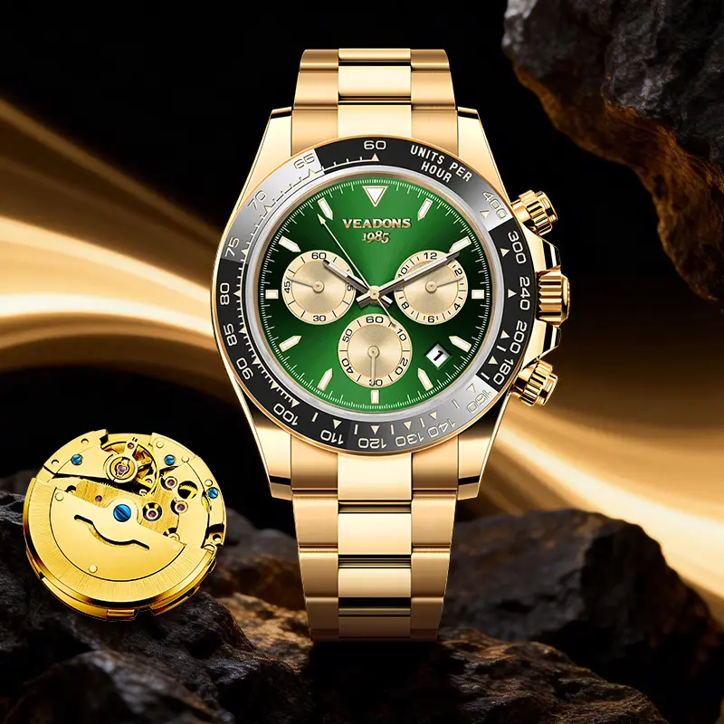 【DealsForYouDays】Men's  Luxury Dress Watch Business Fashion VALENTINE'S DAY GIFT  Quartz Watch Multifunctional wristwatch Chronograph QuartzMovement Luminous Date WaterResistant Boss Wristwatch for Party DailyWear Birthday Gift with Box