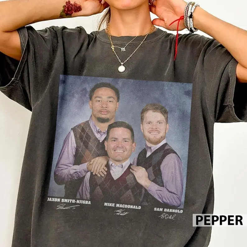 Sam Darnold Jaxon Smith Njigba Mike Macdonald Football Shirt, Seattle Step Bros Tee, Funny Football Gift Unisex