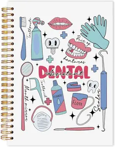 Dental Assistant Spiral Notebook, Gifts for Dental Assistants Journaling Notebooks, Dentist Gifts Journal for Writing, Tooth Doctor Nurse Notebooks for Note Taking, 5.5X8.3 Inch