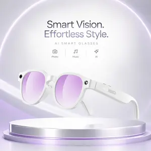 2026 AIMB-S1 AI Smart Camera Glasses, 1080P HD Video Recording, EIS Anti-Shake, AI Voice Control, Image Recognition, Bluetooth Music & Calls, Wi-Fi File Transfer, Magnetic Charging, Lightweight Smart Glasses for Outdoor, Travel & Daily Wear