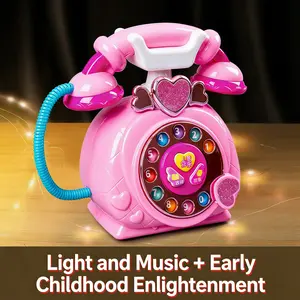 Musical Phone Story Machine Early Education Toy for 1-3 Years Old Infants & Toddlers, Realistic Educational Telephone Toy for Little Girls