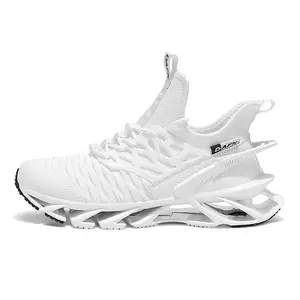 Men's shock-absorbing running sports shoes - mesh fabric for breathability, heightening, anti-slip and wear-resistant, professional sports training shoes