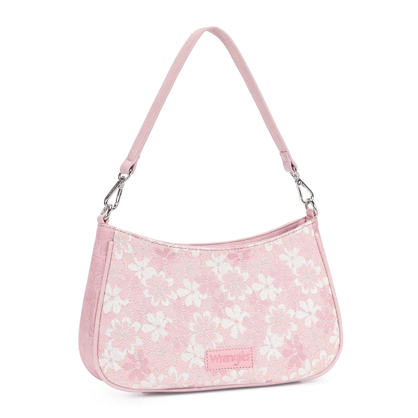 Wrangler Lace Floral Tooled Hobo Bag for Women Shoulder Crossbody Purse with 2 Detachable Straps