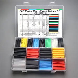 Aozey Store 580 Pcs Heat Shrink Tubing Kit 127/328/528/900 Pcs/Set, Electrical Insulation and Wire Repair Cable Led Lights