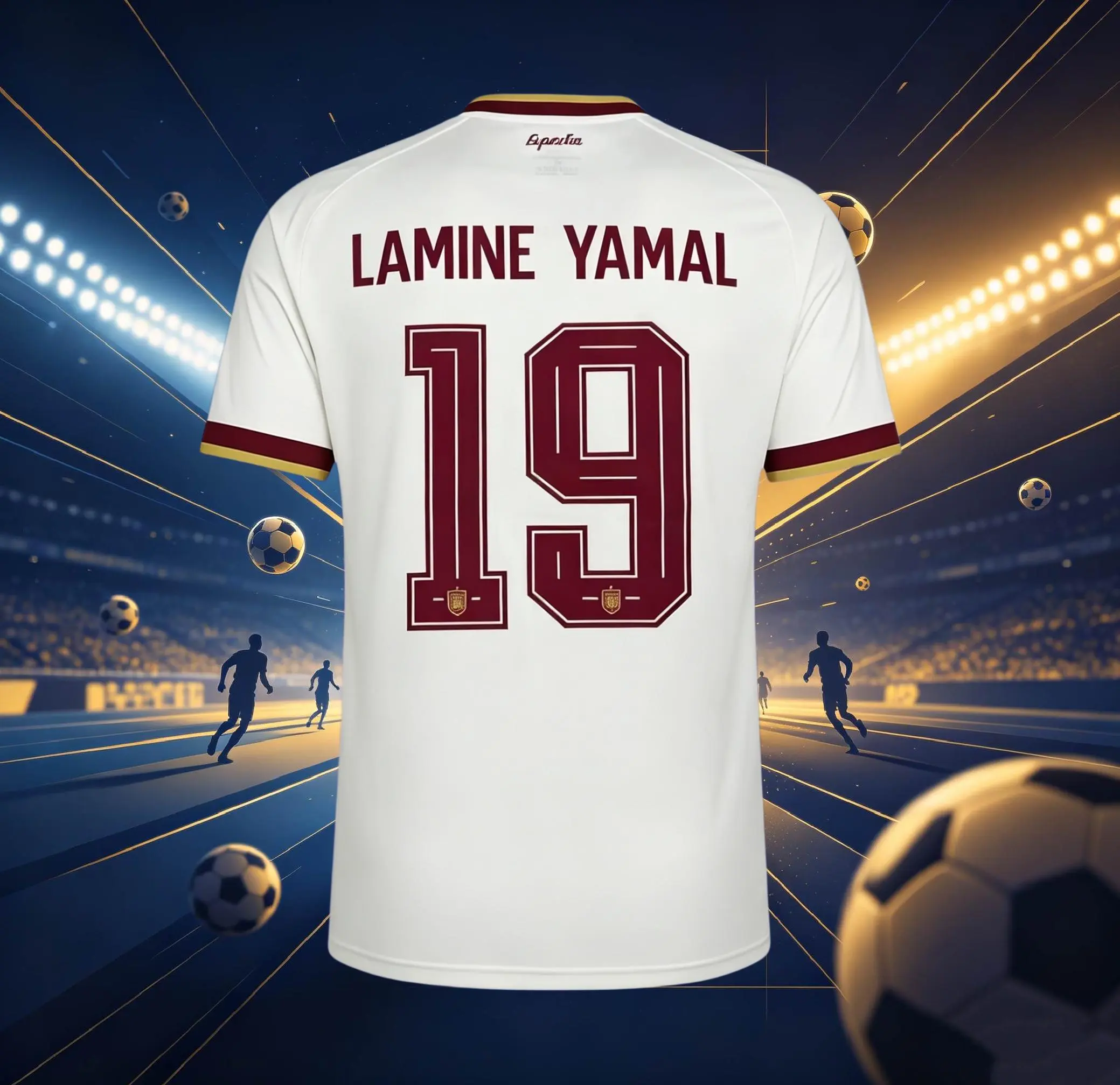 2026 Spain 19# Lamine Yamal Home Red and Away Beige Soccer Jersey 20# Pedri Long Sleeve and Short Sleeve Jersey