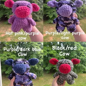 Hand Crocheted Amigurumi Cow