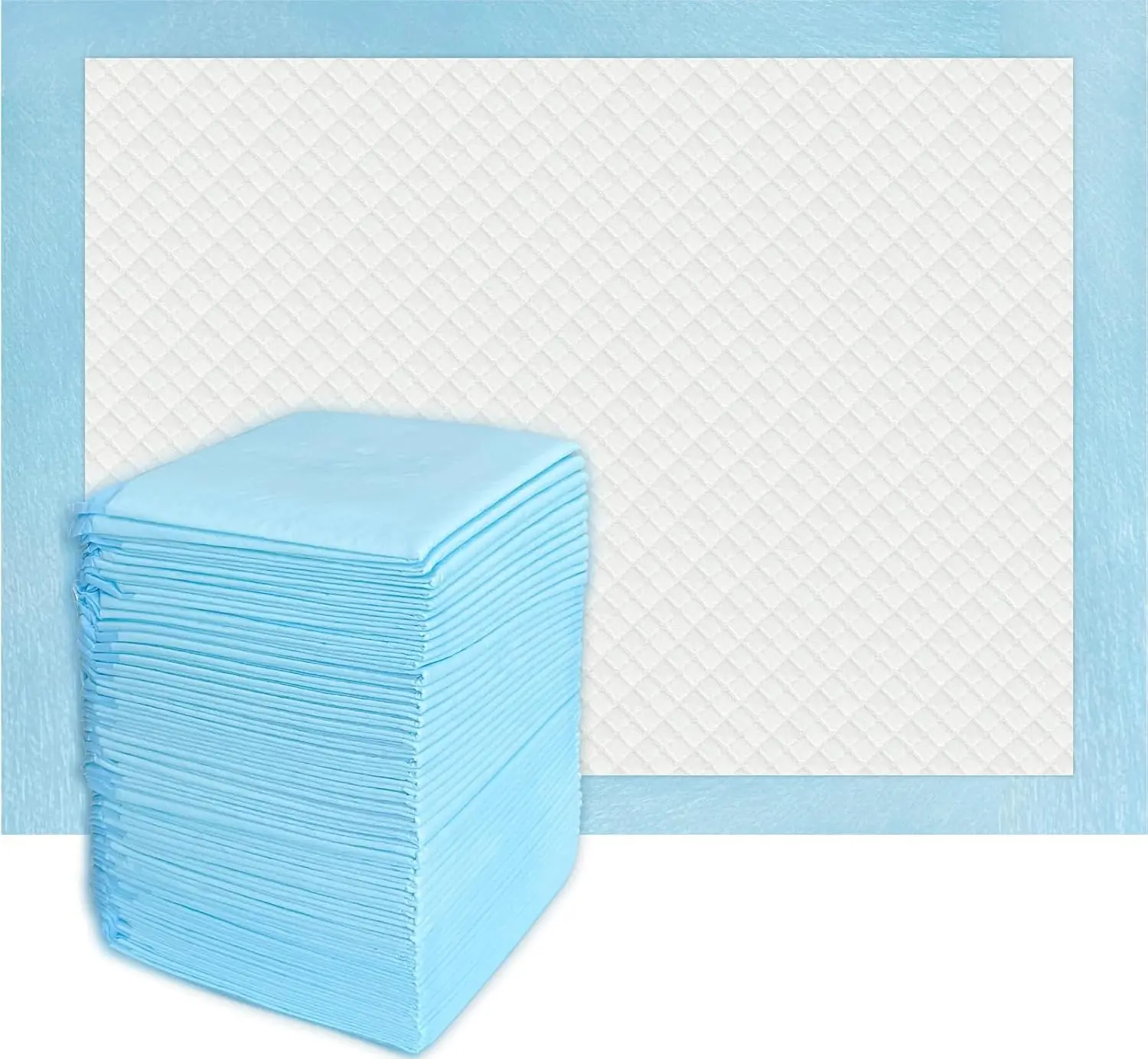 Wowflash Super Absorbency Disposable Underpads 5-Layer Disposable Diaper Changing Pads for Babies, Puppies & Adults, 17" x 13", 50 Count Lightweight