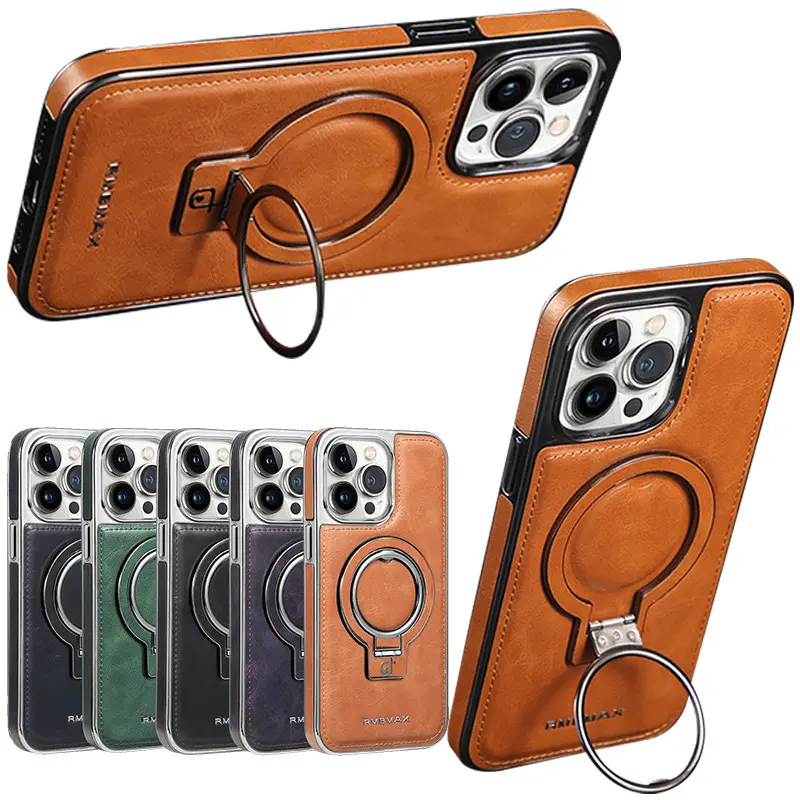 Compatible with iphone 17pro max/16/15/14/13/12 stand  adhesive  ring full package anti-drop case - hn912-3