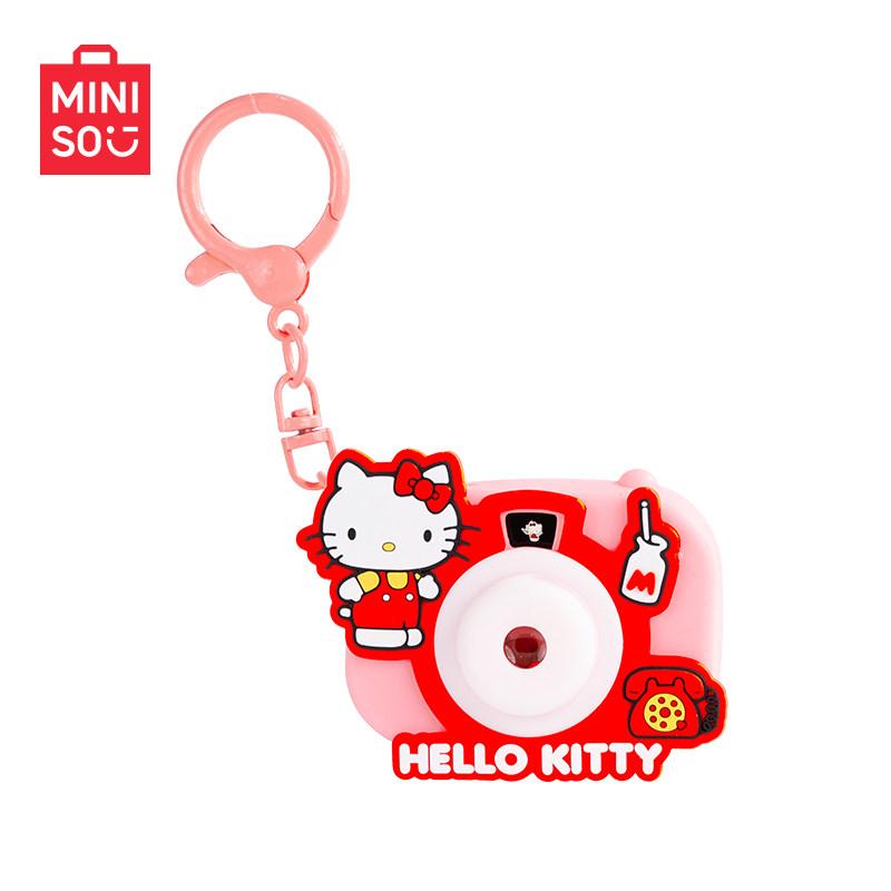 MINISO Genuine Hello Kitty 3D Acrylic Clip-On Keychain, Sanrio Anime Mascot Bag Charm, Exquisite Fashion Charm Decoration Keychain for Backpacks, Ideal Birthday Gift for Girls, Bag Charms, Clip-On Keychain Keychains,Back-to-School Gifts