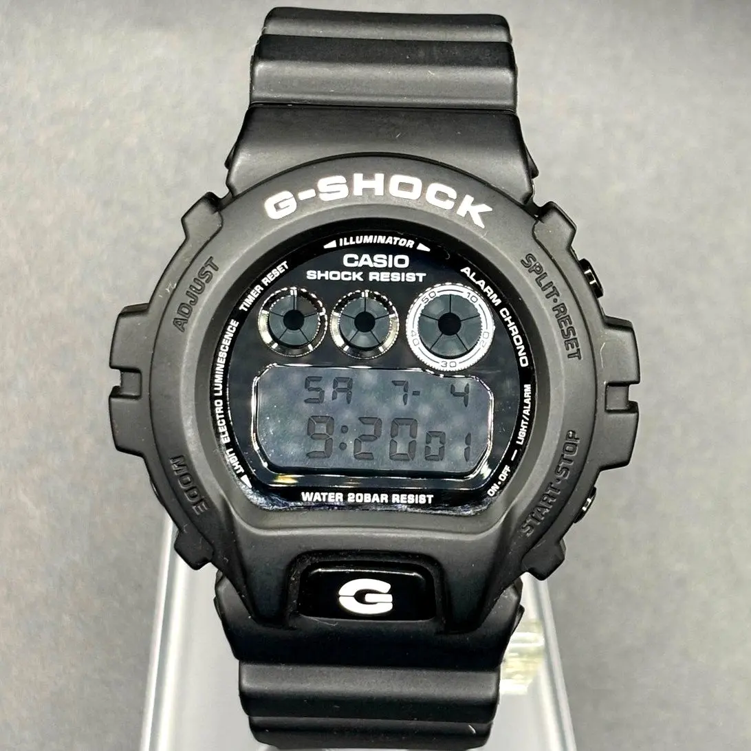 Casio G-Shock DW6900BW-1 Garish Black 200M Mens Watch Discontinued
