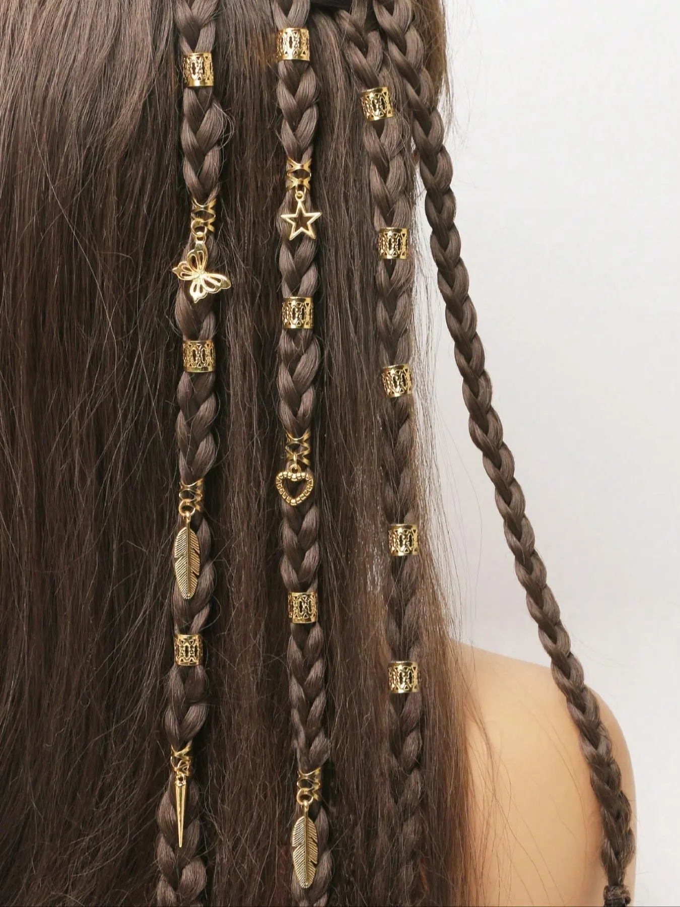 Summer 2026 Mixed-Style Butterfly, Heart & Leaf Hair Rings, 26 Pcs Fashion Hair Accessories for Women & Girls, Simple Trendy Hair Jewelry for Everyday Braided Hairstyles, Butterfly Clips, Decorative Hair Clips, Bendy Hair Clip, Hair Accessories for Braids