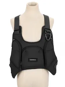 Men's Solid Color Zipper Chest Bag, Lightweight Casual Sling Bag for Daily Used, Casual Trendy Versatile High-quality Daily Commuting Bag, Adjustable Chest Pack