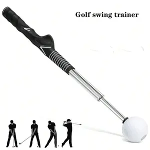 Golf Swing Practice Stick with Anti-Slip Rubber Handle, Adjustable Golf Training Aid, Warm-Up Exercise Rod, Valentine's Day Gift
