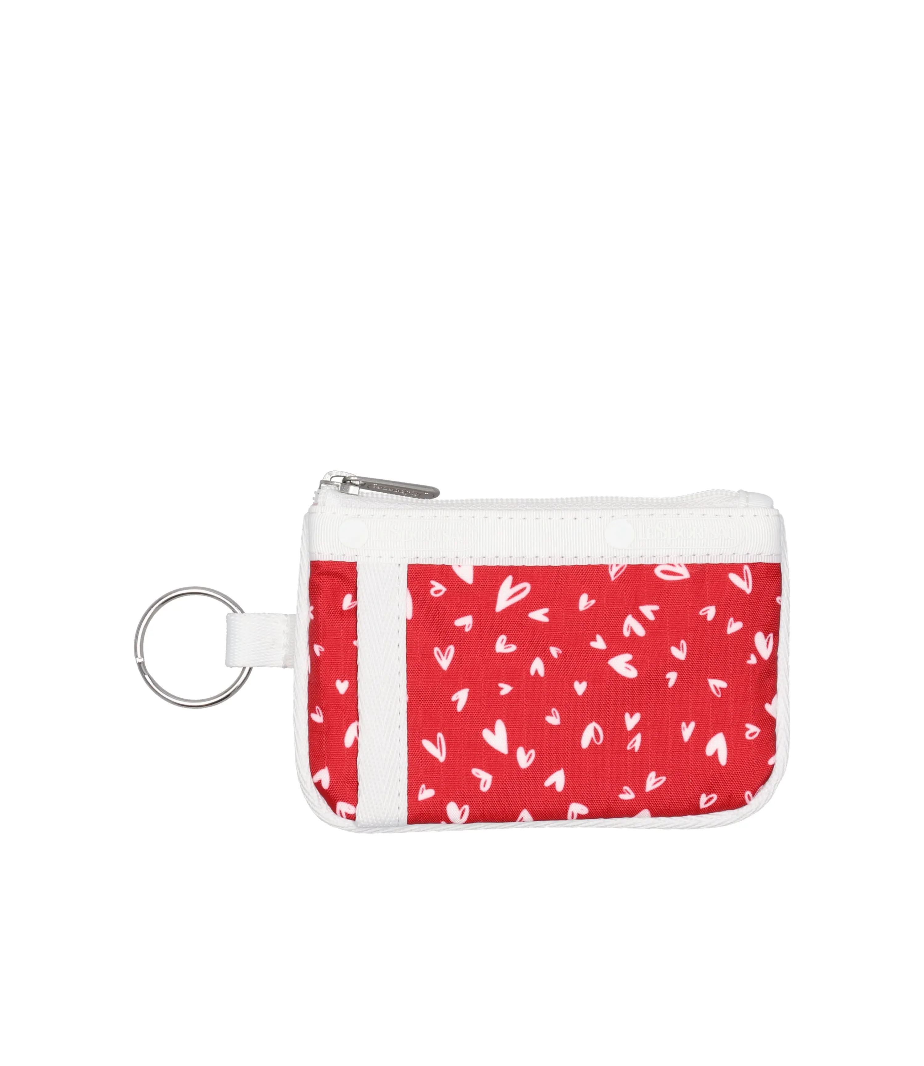 Red Mini Hearts White print
