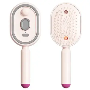 【Not straightened】Electric Spray Air Cushion Massage Comb, Self-Cleaning Anti-Tangle Hair Brush, Anti-Static Volumizing Scalp Massage Brush for Dry Frizzy Hair Care, No Essential Oil Included Head massage brush