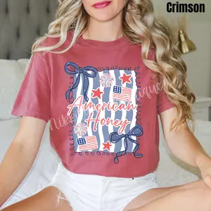 Striped American Honey Comfort Colors T-Shirt 'NLB' Top Womenswear