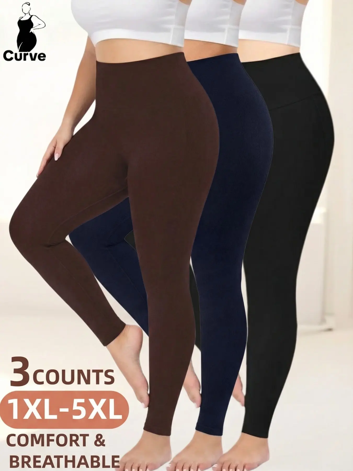 Women's High Waisted Yoga Pants, activewear bottoms, Elastic Belly Control, 1xl-5xl, Breathable and Comfortable, Casual All Season Trousers