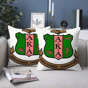 2Pcs, Alpha Kappa Alpha sorority poster square pillow cover, when the cushion is just right when friends are gathering, it will be clean after wiping it, and it will be given to Spanish friends during the running of the bulls.