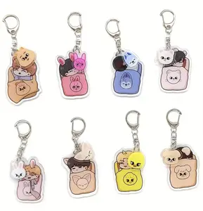 8-Piece Kawaii Chibi Keychains Pack, Adorable Design Accessories for Personalizing Keys or Bags, Fashion Costume Jewelry to Add Charm to Everyday Items