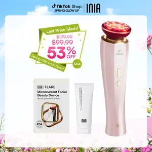 INIA FLARE All-in-One Facial Beauty Device, 3-in-1 Facial Massager Beauty Device for Face and Neck Skin Rejuvenation Lifting/ Tightening/ Infusing, Best Valentine's Day Gift for Her