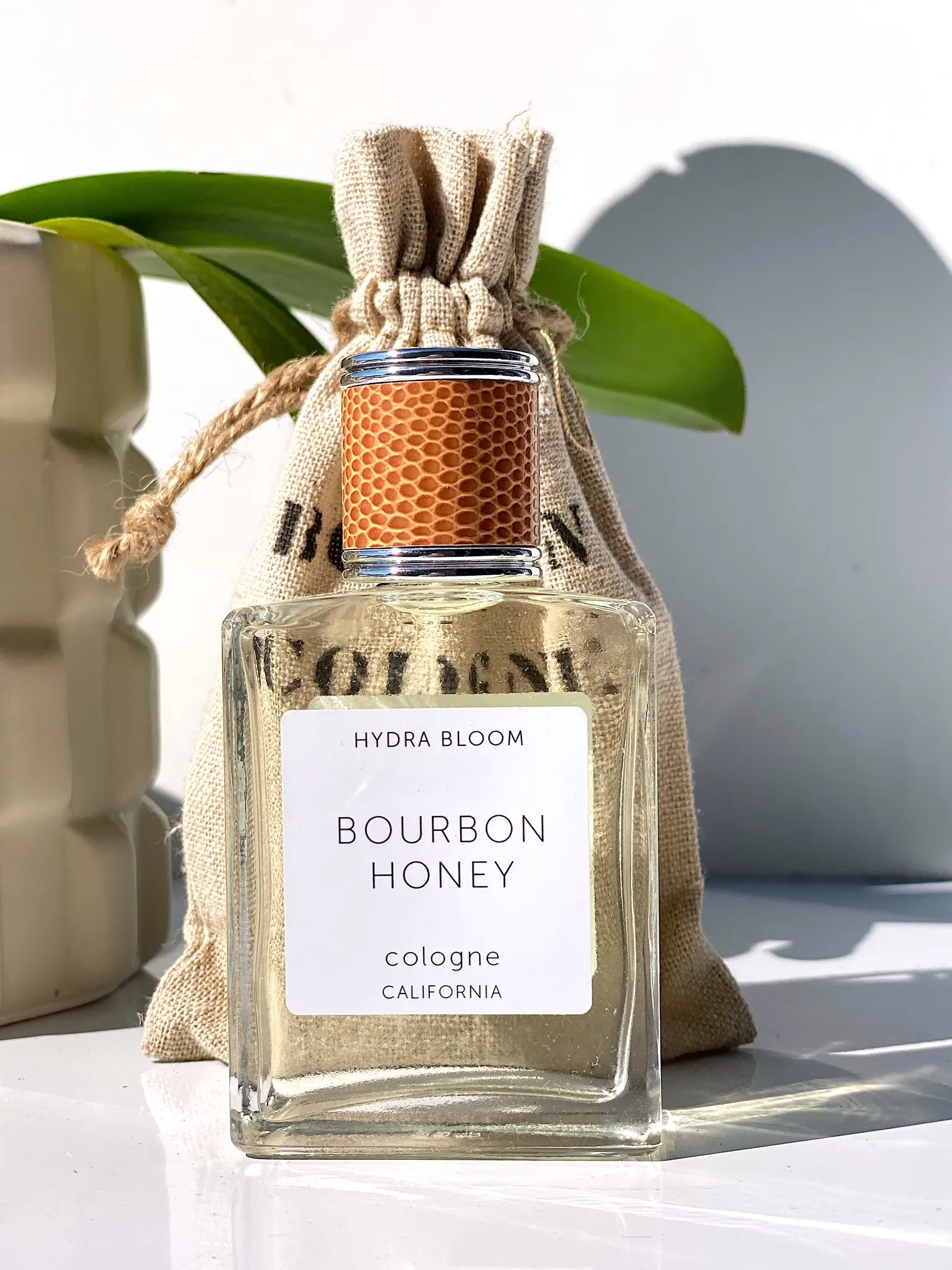 Bourbon Honey Unisex Cologne-  infused with  mood boosting flower essences-vegan leather cap