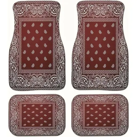 All-Weather Car Floor Mats – Non-Slip 4-Piece Set for Sedans, SUVs & Trucks – Heavy Duty Front & Rear Auto Mats – Waterproof & Easy Clean – Universal Fit Auto Carpets Car Interior Accessory