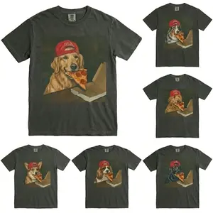 Vintage 90s 50 Dog Breeds Available Eating Pizza Shirt, Comfort Colors Shirt, Funny Edgy Dog Meme Tee, Retro Dog Unisex Fit Design, Casual Streetwear, Gift for Dog Lovers
