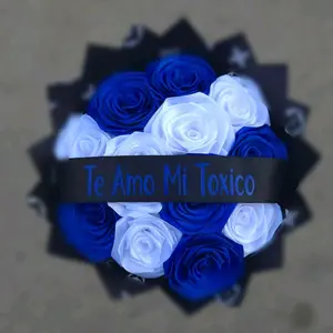 Mi Toxico Roses Bouquet Gift Flowers Decor Decorative Room flores Rosas Eternas Liston Ribbon Regalo Plants