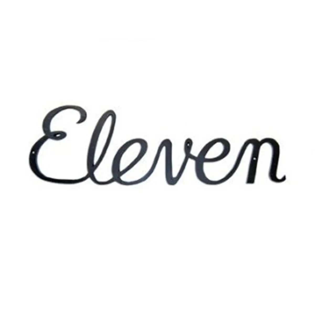 212 MAIN Handcrafted Aluminium Decor Sign with Enamel Finish - Modern Script Font House Numbers 11 (Montague Metal Products SHN-11)