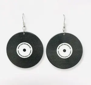 Vinyl earrings