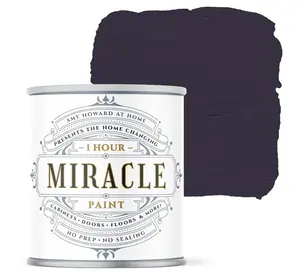 AMY HOWARD AT HOME - One Hour Miracle Paint - Water-Based Enamel - Scrubbable Eggshell Finish - All In One - No Stripping, Sanding, Priming, or Sealing - 32 OZ - Aubergine