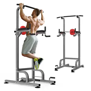 RelifeSports Multi-Function Power Tower Dip Station Pull-Up Push-Up Station for Home Gym Strength Training 400LBS Workout Machine Exercise Equipment