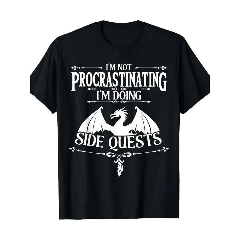I'M Not Procrastinating I'M Doing Side Quests RPG Gamers T-Shirt T-Shirt For Men And Women